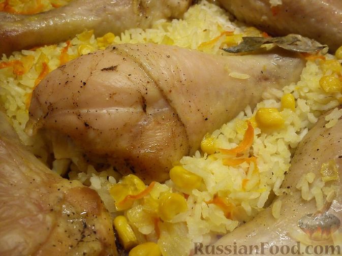 Куриные ножки с рисом