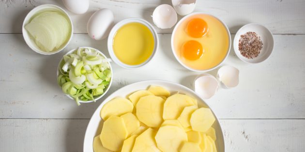 картофельный омлет: ингредиенты