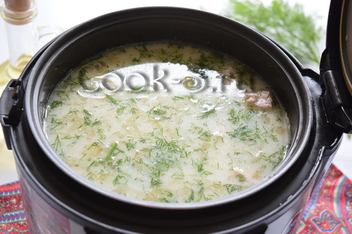 суп с плавленным сыром в мультиварке