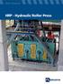 HRP - Hydraulic Roller Press
