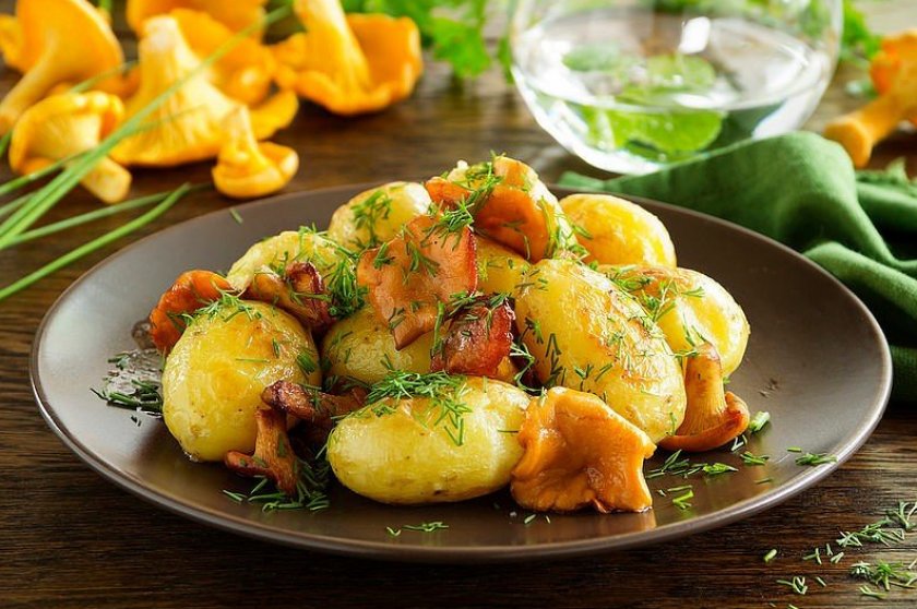 Картошка с лисичками