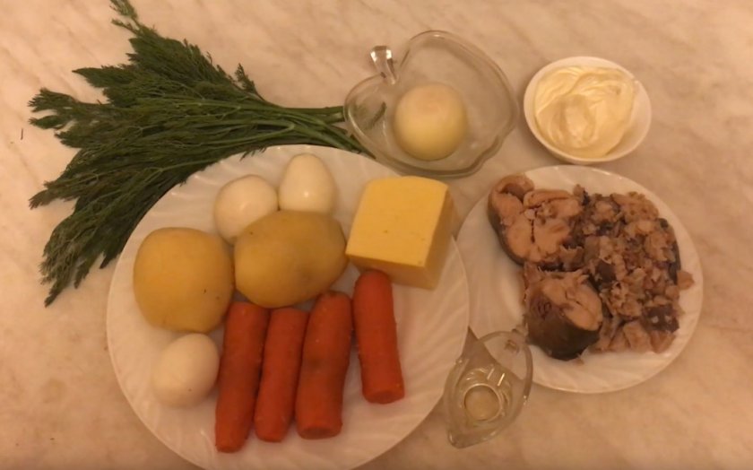 Салат с картошкой слоями