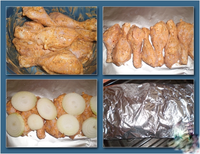 Приготовление курицы с луком