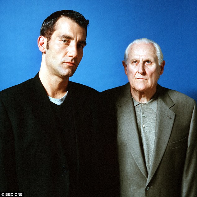 Vaughan is pictured with Clive Owen, who played DCI Tanner, in Chancer, a series on ITV