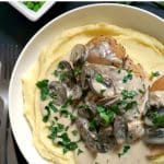 Slow Cooker Mushroom Chicken in Creamy Mushroom Sauce, a delicious dish that takes comfort food to a whole new level. Super easy to make, big on flavours, and a favourite with little and big tummies.