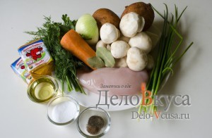 Куриный суп с плавленым сырком: Ингредиенты