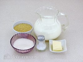 Пшенная каша на молоке в мультиварке: Ингредиенты
