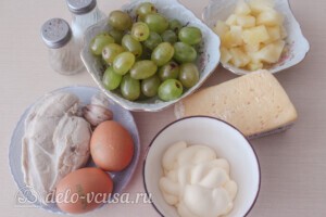 Салат "Тиффани" с курицей и ананасом: Ингредиенты