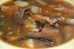 Суп из сушеных грибов с перловкой - фото шаг 16