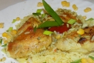 Курица в духовке с рисом