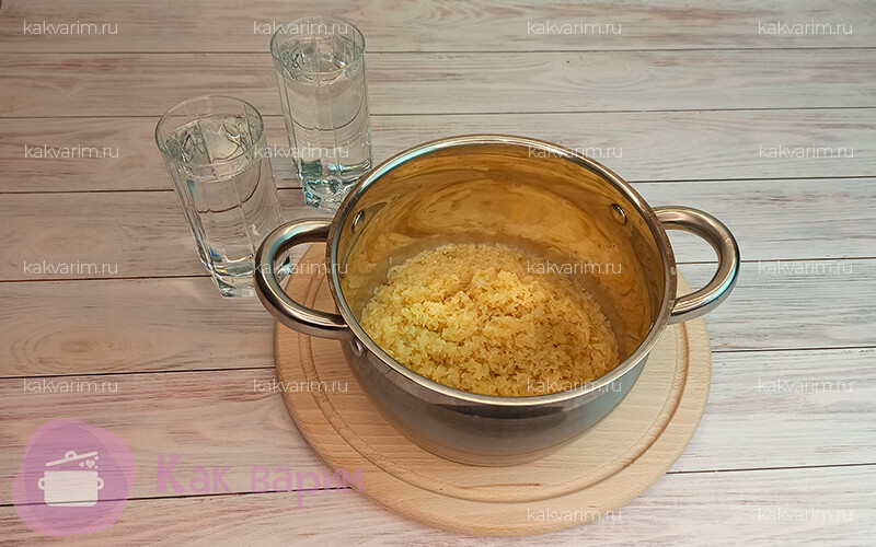 Фото 3 как варить рис в кастрюле