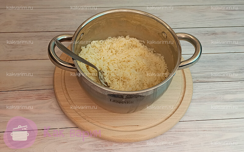 Фото 9 как варить рис в кастрюле