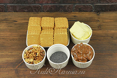Ингредиенты для торта Муравейник из печенья
