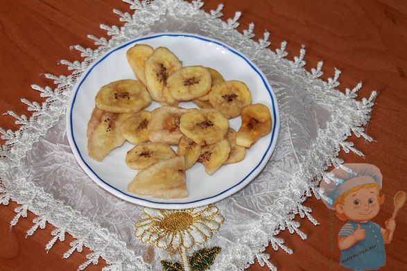 Банановые чипсы в духовке рецепт с фото
