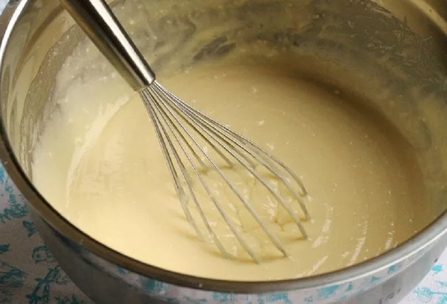 рецепт бисквита на молоке этап 6