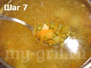 суп с зеленым горошком консервированным