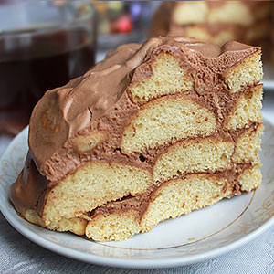 Торт Горка из творожного печенья - фото