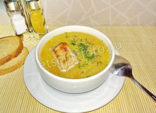 Гороховый суп с свиными ребрами в мультиварке