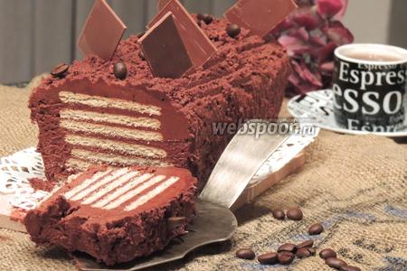 Фото рецепта Пирожное «Шоколадные ломтики»