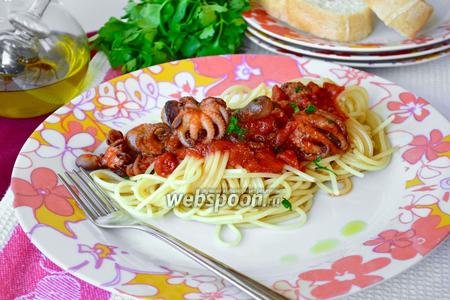 Фото рецепта Спагетти с осьминогами