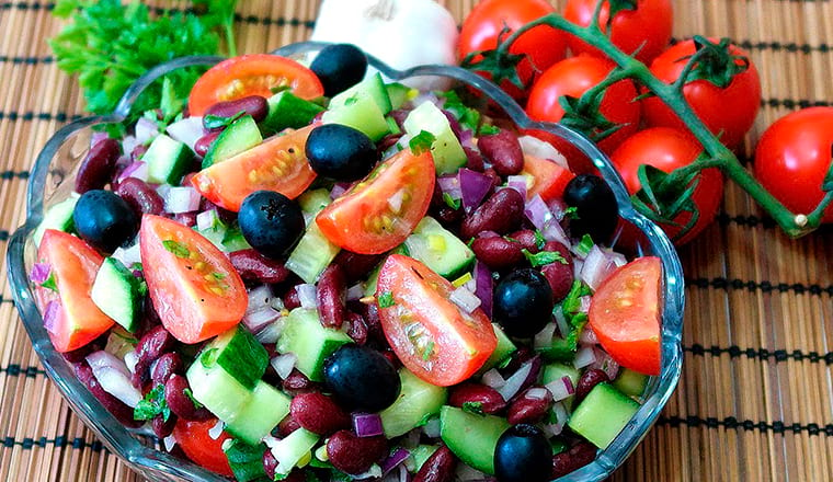 Салат с овощами без майонеза