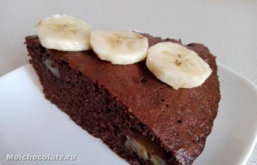 Шоколадно-банановый пирог. Бананово шоколадный пирог
