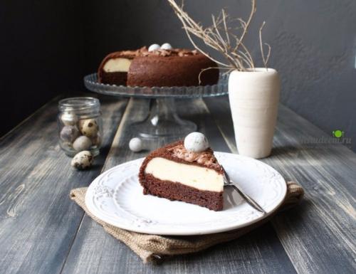 Пирог шоколадно творожный в мультиварке. Шоколадный пирог с творожной начинкой в мультиварке.