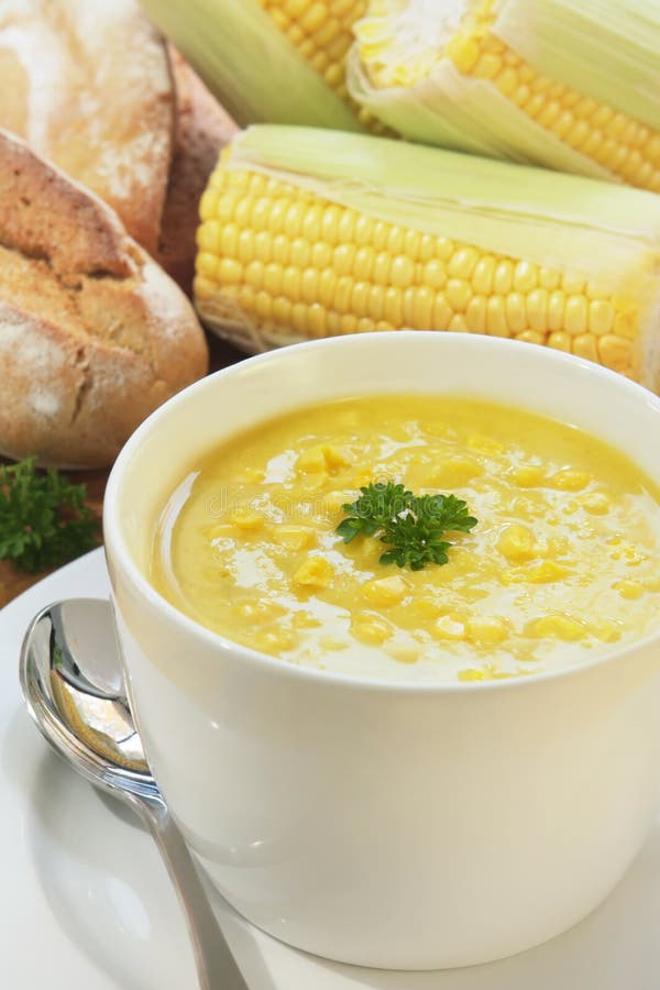 Corn and Parsley Soup royalty free stock photography