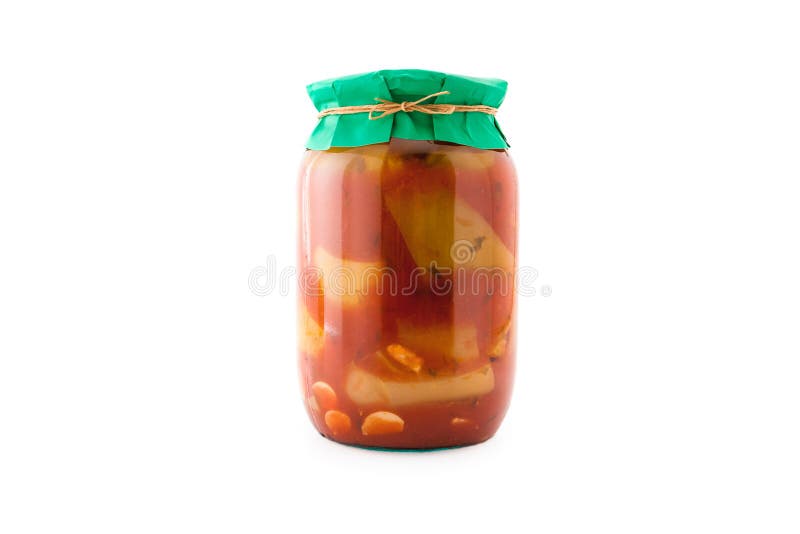 Homemade pickled peppers royalty free stock photo