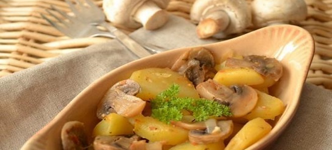 картошка с грибами в рукаве