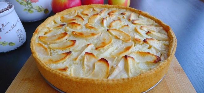 Цветаевский заливной пирог с яблоками