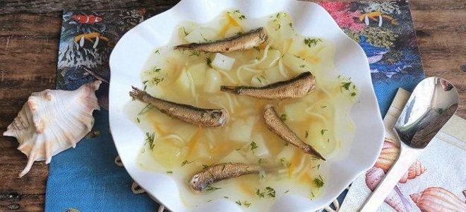 рыбный суп из консервов шпроты в масле