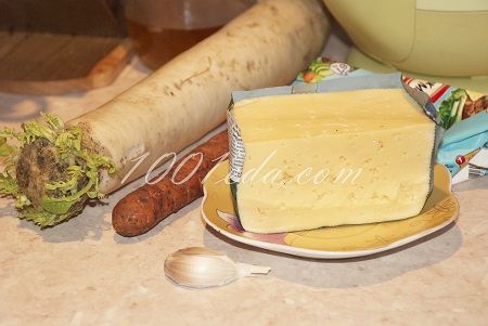 Рецепт салата из дайкона с сыром