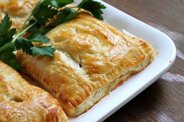 Turkey, Mushroom and Bacon Puff Pastry Pockets