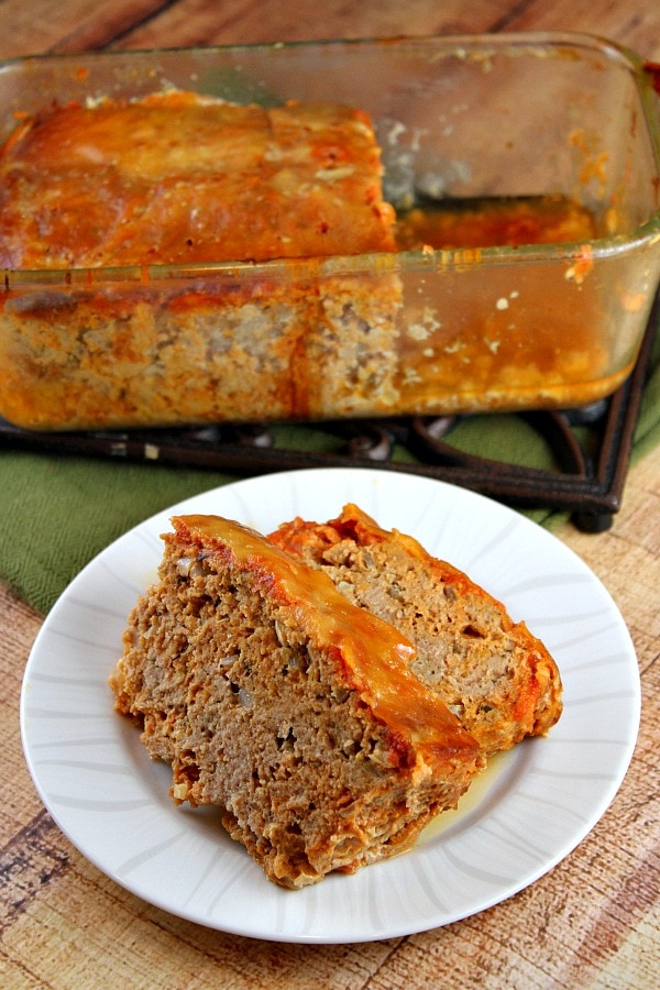 Chicken Parmigiana Meatloaf recipe - from RecipeGirl.com