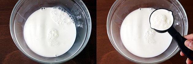 Mix heavy cream and condensed milk